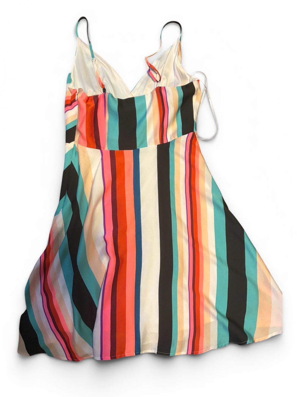 Express Multi-Color Striped Spaghetti Strap Dress - Picture 2 of 3